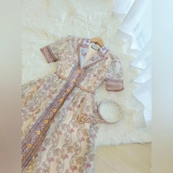 Vintage Paisley Print Dress - Picture 8 of 9